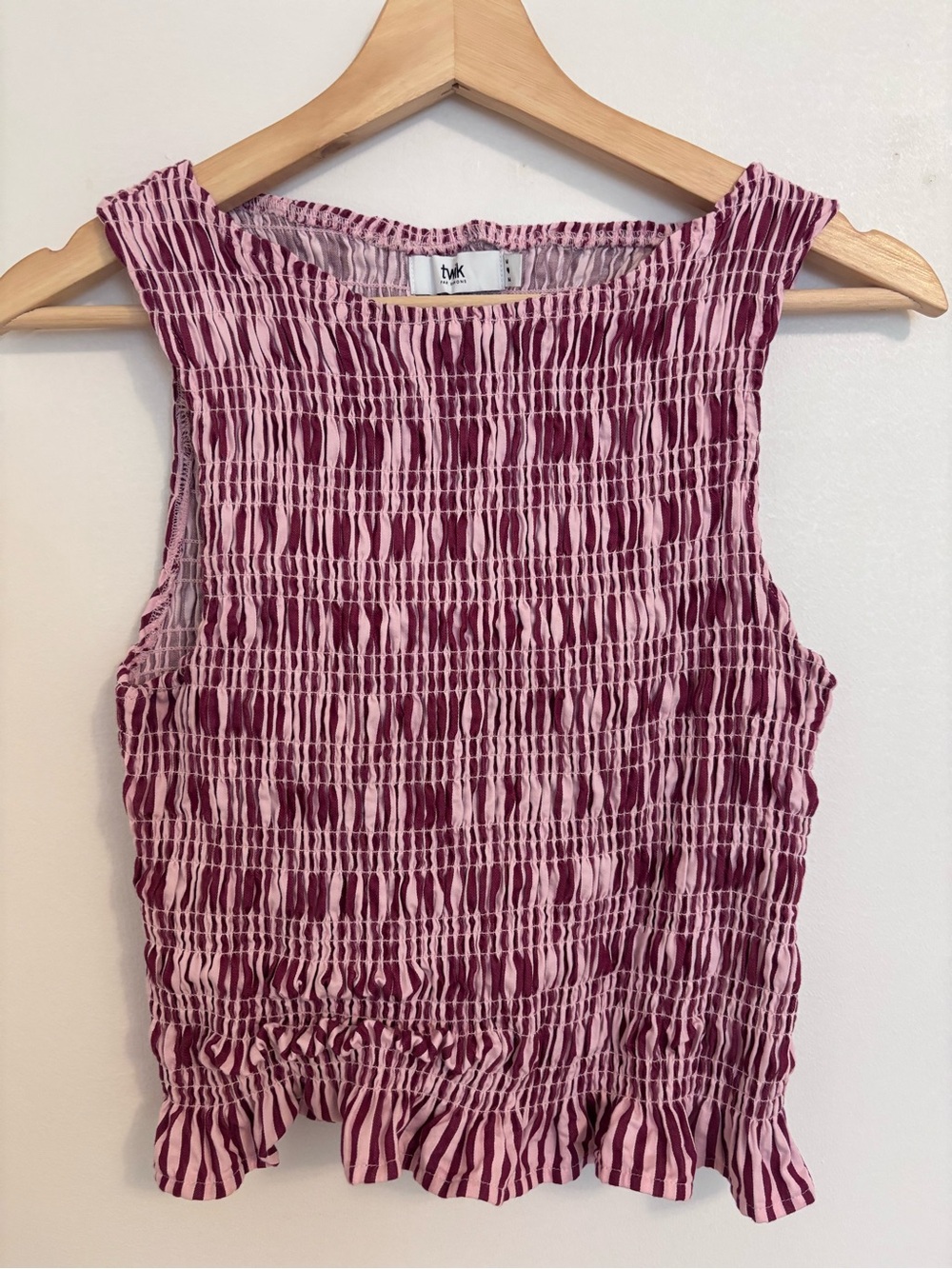 Twik shirred/ruched top